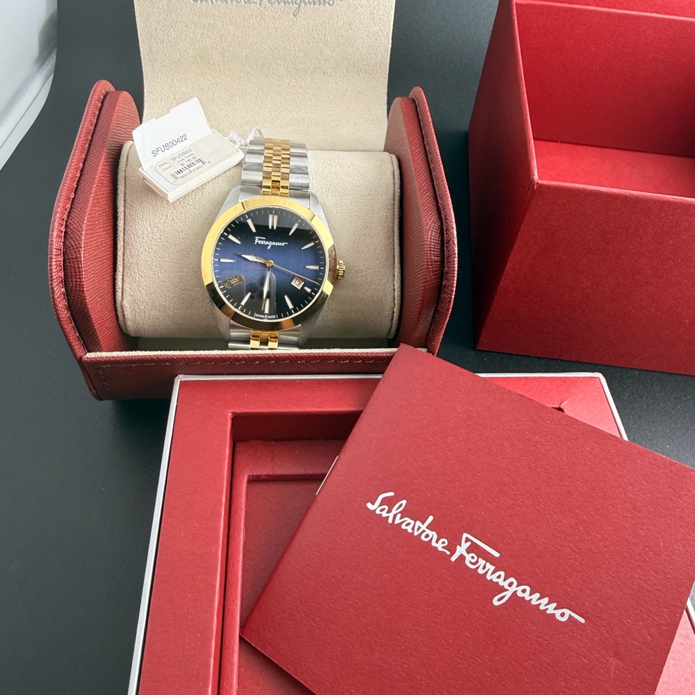Salvatore Ferragamo Gold and Silver Men's Watch